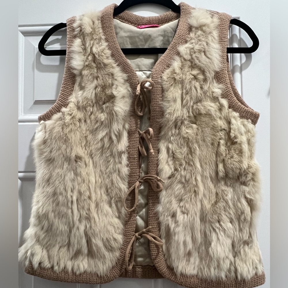 Vintage BCBGirls Rabbit Fur Vest